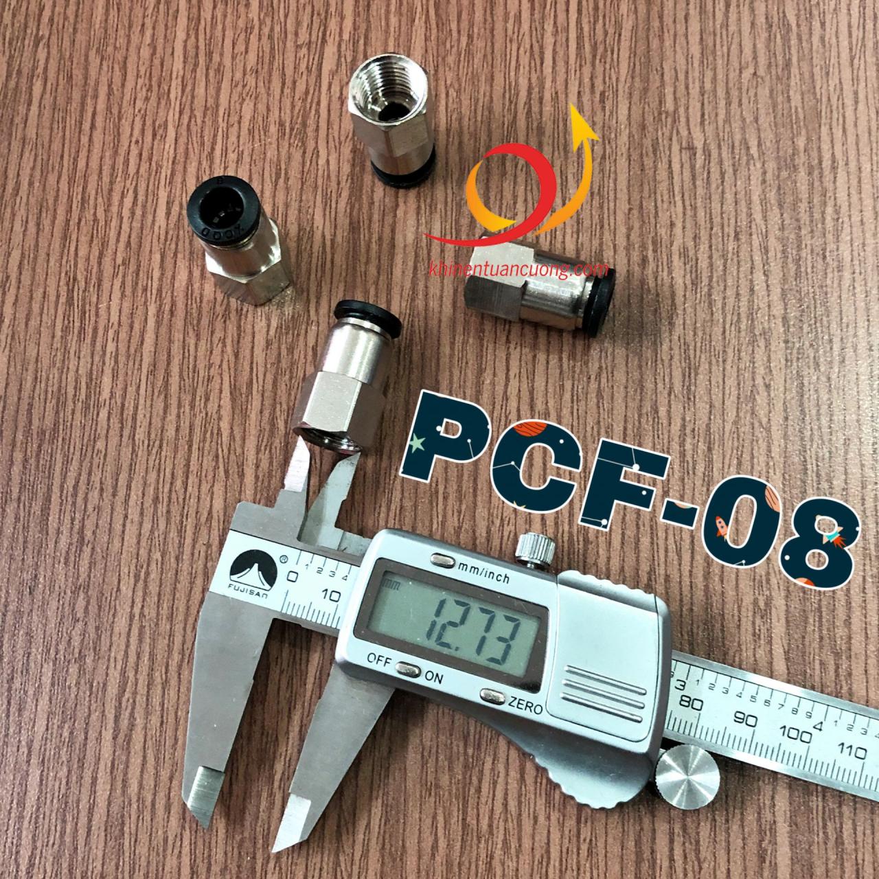 Ảnh thực tế cút nối ren trong 12mm PCF8-02 XCQD Xingchen