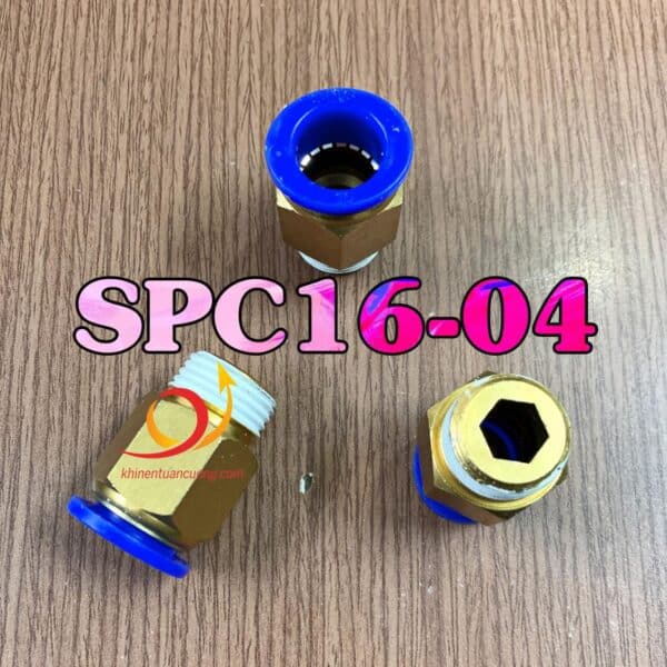 Ảnh thực tế cút nối ren thẳng PT1/2 inch tương đương 20.5mm mã SPC16-04 đến từ thương hiệu SNS