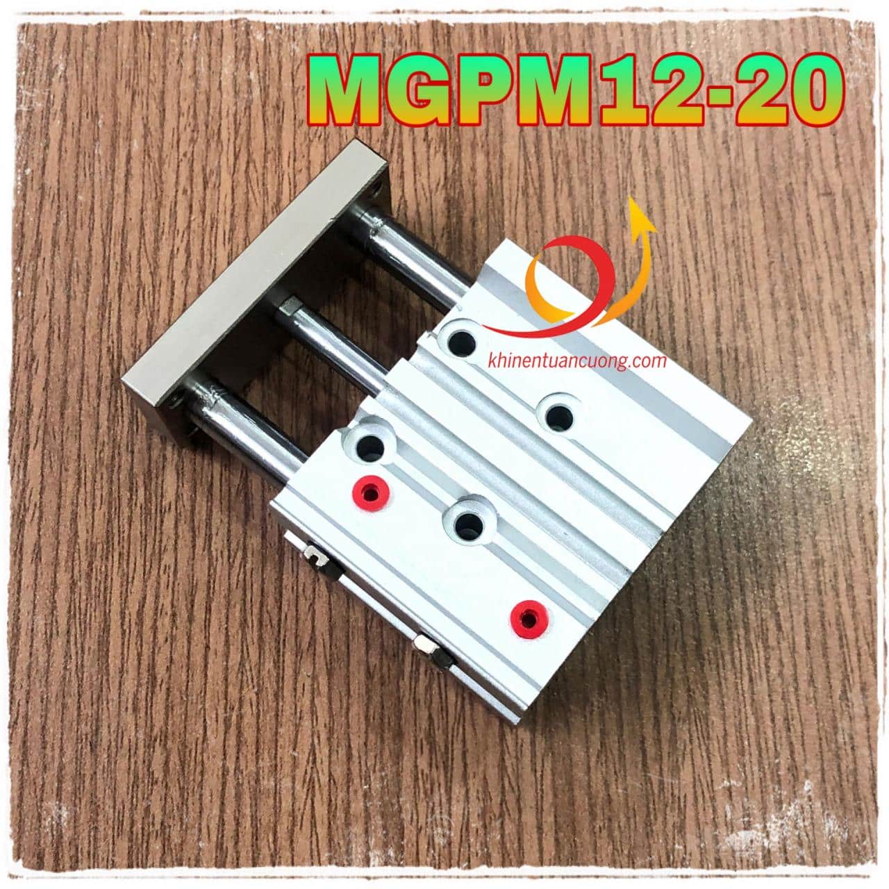 Ảnh thực tế xylanh dẫn hướng 3 ty model MGPM12-20Z kiểu SMC