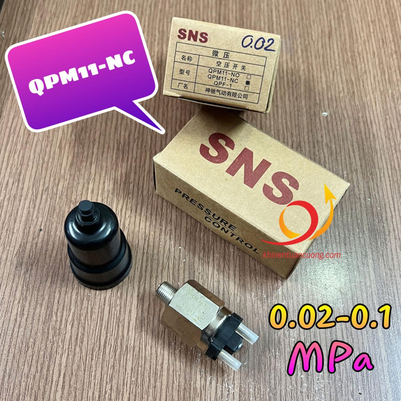 QPM11-NC là dạng rơ le áp suất Thường Đóng - Normally Closed đến từ thương hiệu SNS nội địa Trung Quốc. Và khác với phiên bản trước đã từng giới thiệu trên website khinentuancuong, lần này chúng tôi sẽ mang đến loại áp thấp với dải điều chỉnh chỉ từ 0.02 tới 0.1 MPa