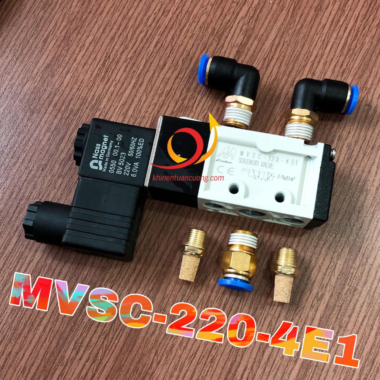Ảnh thực tế van điện AC220V dạng 5/2 hãng Mindman mã MVSC-220-4E1 
