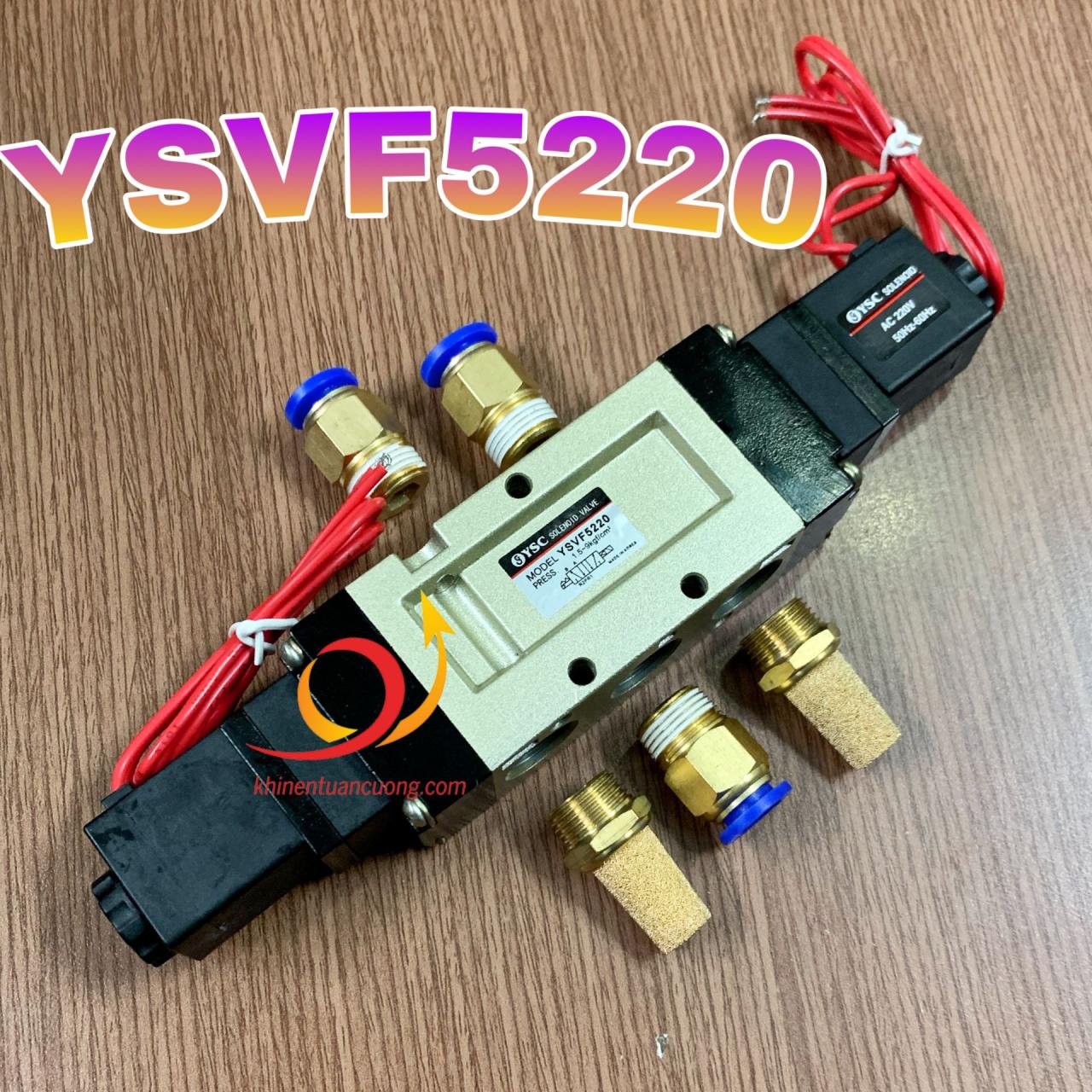 Hình ảnh thực tế của van kiểu Hàn Quốc VSVF5220 hai đầu điện AC220V hãng YSC