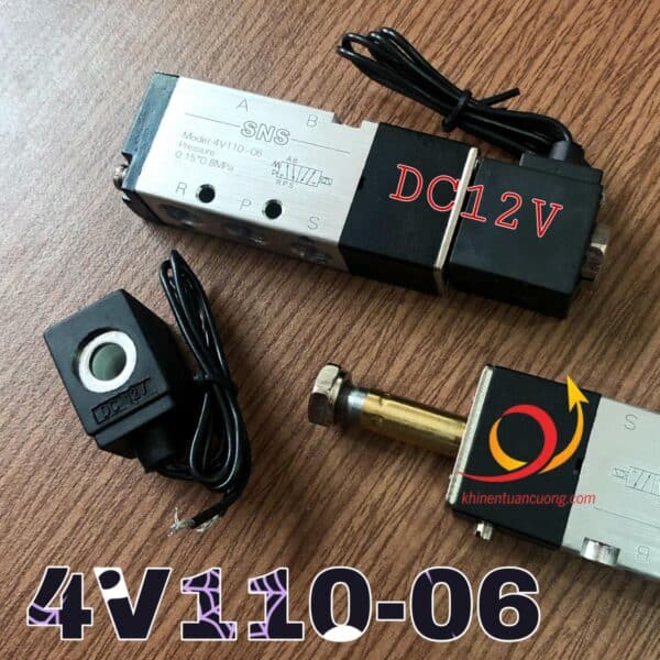 Ảnh thực tế van một đầu điện DC12V model 4V110-06 SNS