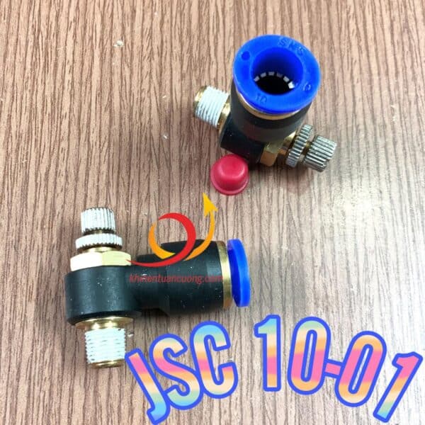 JSC10-01 là model đến từ thương hiệu SNS, dùng để chỉ van tiết lưu khí nén ren 9.6mm cắm nhanh dây hơi phi 10, mã quốc tế là SL10-01