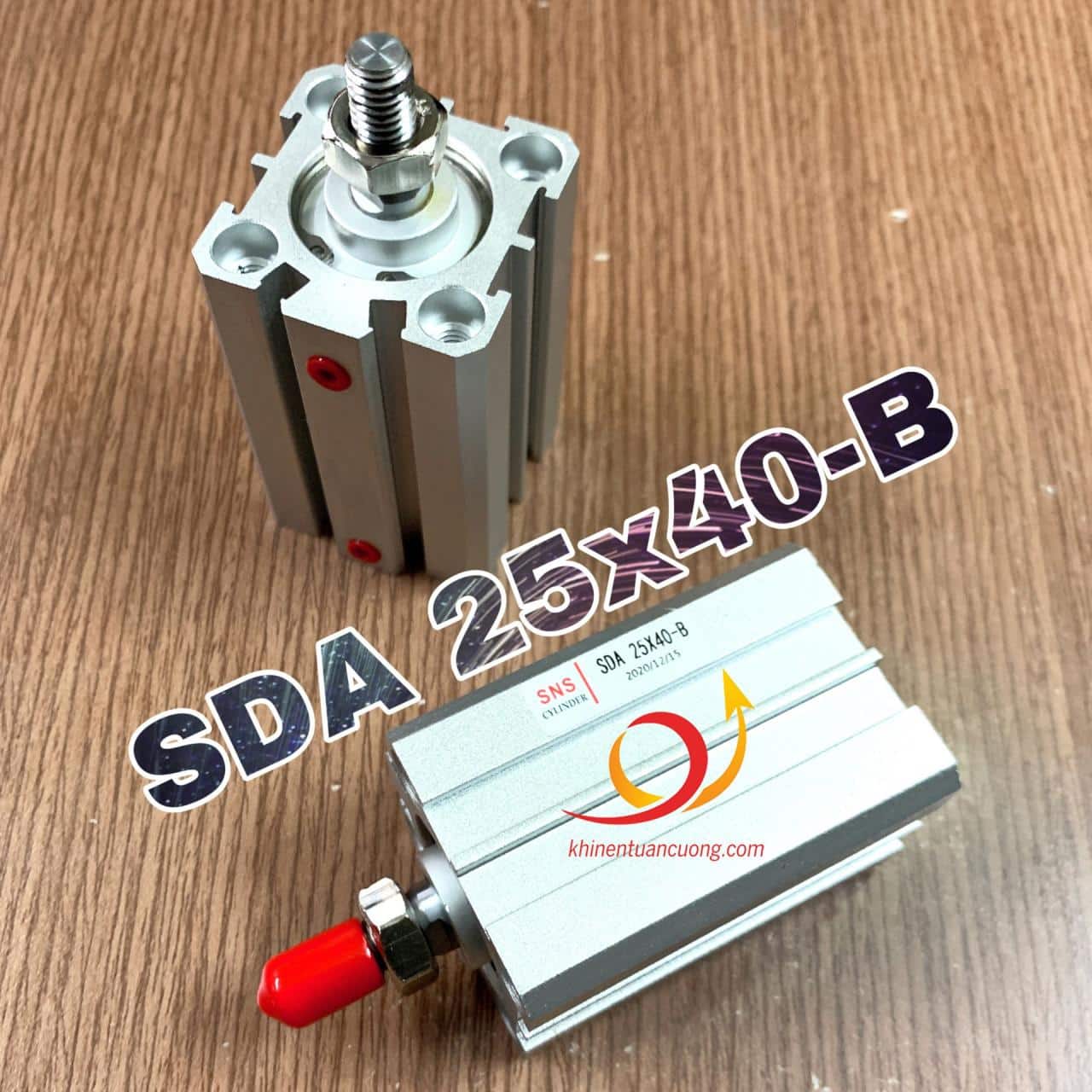 SDA25x40-B là chiếc xylanh khí nén compact ren ngoài, đuôi -B này dùng để phân biệt với loại SDA ren trong