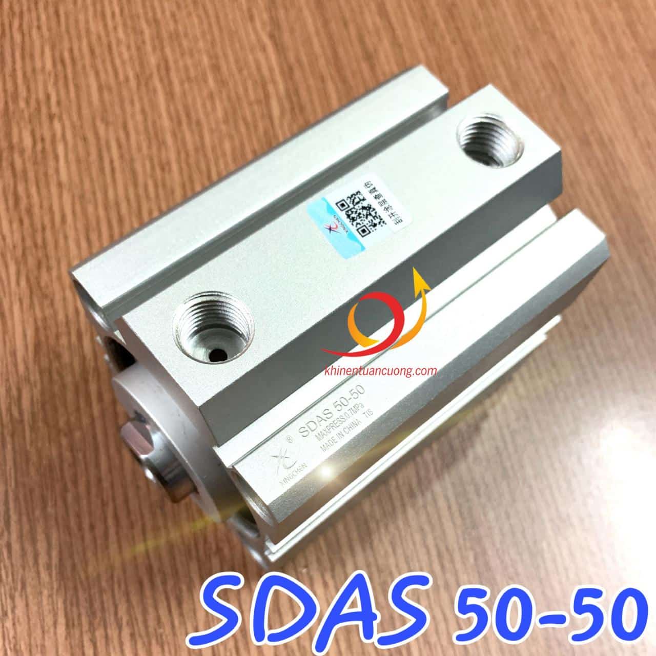 Những chiếc xylanh SDAS50-50 sẽ có chiều cao lớn hơn 10mm so với model cơ bản SDA50-50