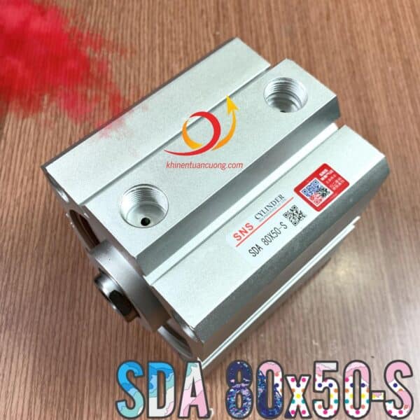 Ảnh thực tế xylanh SDA80x50-S có sẵn vòng từ bên trong để dùng với cảm biến