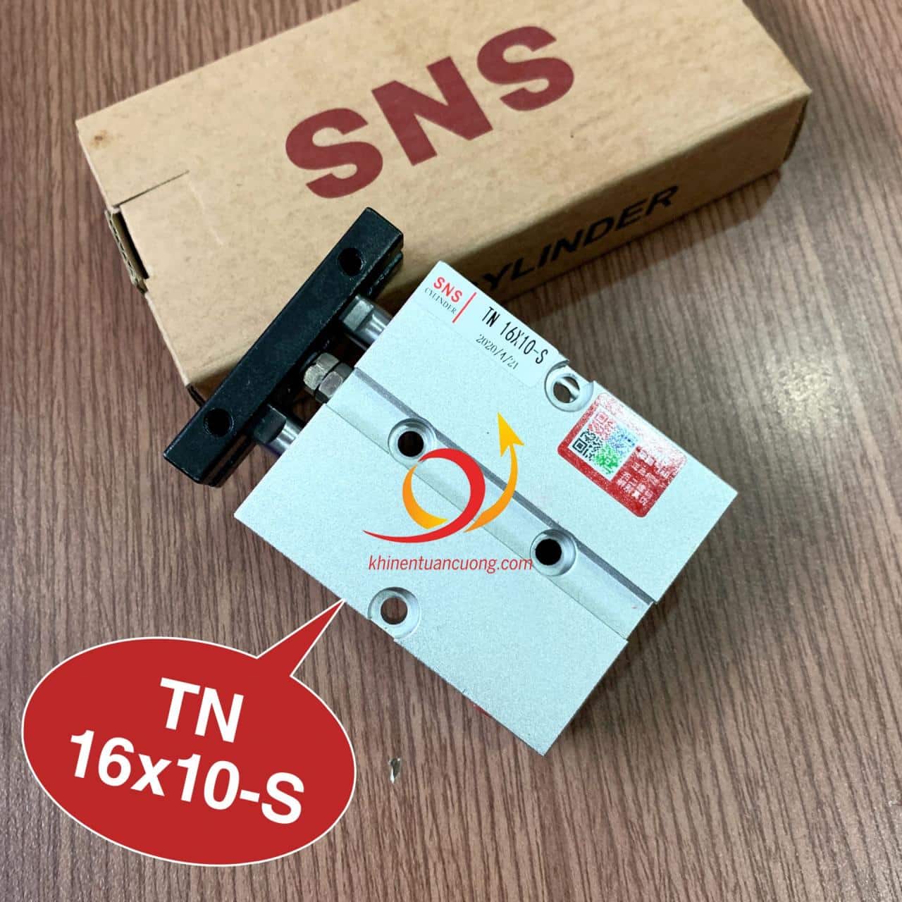 Ảnh thực tế xylanh TN16x10-S hành trình cực ngắn có sẵn vòng từ hãng SNS STNC Airtac